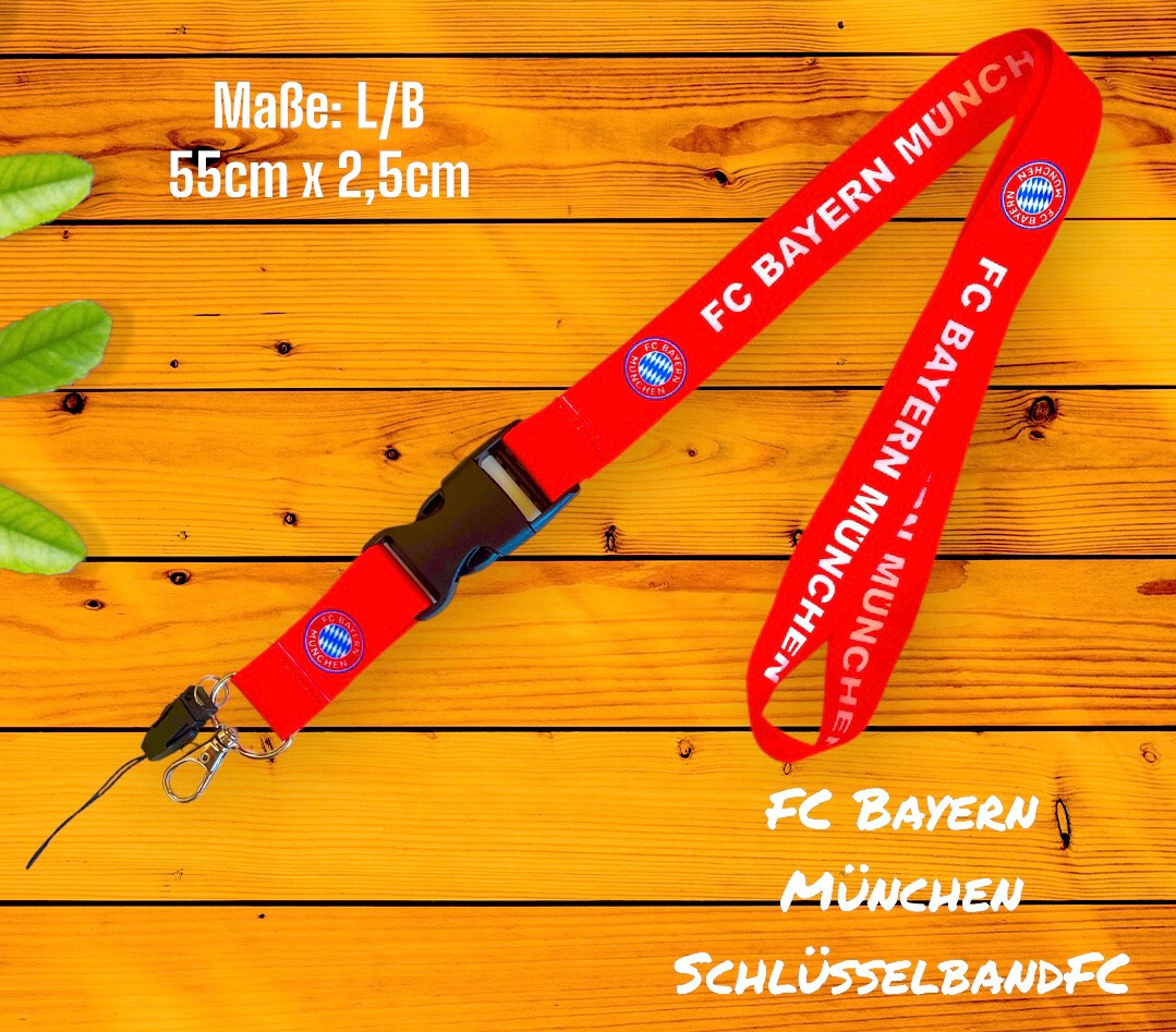 ♥️ FC Bayern München - Schlüsselband ♥️ | Fußball - Fanartikel ⚽️ Geschenkidee