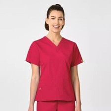 Wonder Wink Red Scrub Top XS