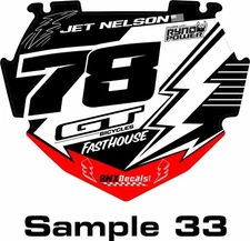 BOX insight Number Plate sticker decal graphic  STACYC Strider BMX NUMBER ODI