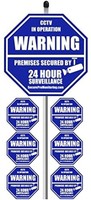 1 real Cctv Security Camera Home Alarm Yard Sign (9 X 9) With 36 Long Po... on sale 1 real Cctv Security Camera Home Alarm Yard Sign (9 X 9) With 36 Long Po... on sale