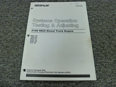 Caterpillar Cat 3100 Engine Systems Operation Testing Shop Service Repair Manual