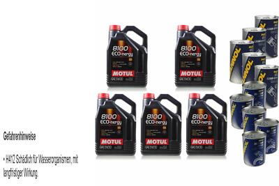25L Motoröl Motul 8100 Eco-nergy 5W30 5xLeak-Stop+Motor Doctor