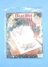 Bucilla Doves and Holly Tablerunner Christmas Stamped Embroidery Kit 82982 14x44
