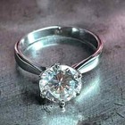 REAL Moissanite 2.00 CT Round Cut Women's Solitaire Ring 14K White Gold Plated — photo 3