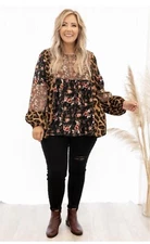 Put Your Records On Top in Mocha Black by CHIC SOUL 1X NWT 🍁 Perfect for Fall