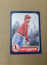 1986 Fleer #39 Kurt Kepshire Cardinals Signed Auto Rookie RC Card. rookie card picture