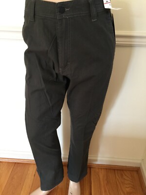 NWT MEN Wrangler Rugged Utility 6 Pocket Pants Some Triple Stitching Brown-Gray