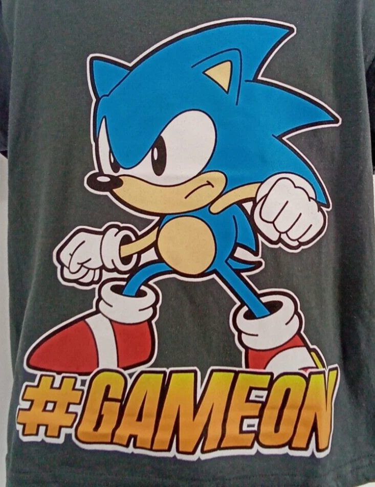 Sonic the Hedgehog Dark Gray XS 4/5 Boys T-Shirt Officially Licensed #GAMEON - Image 2 of 4