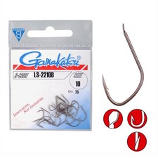 Gamakatsu LS-2210B Hooks Bronze | 25 Stk. sup...
