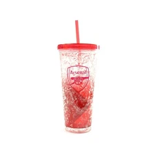 Arsenal FC Crest 20.2floz Freezer Cup With Straw (BS3795)
