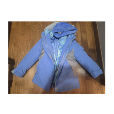 Gerry Girls 3-in-1 Blue Jacket S 7-8 Faux Fur Hood Winter Outerwear