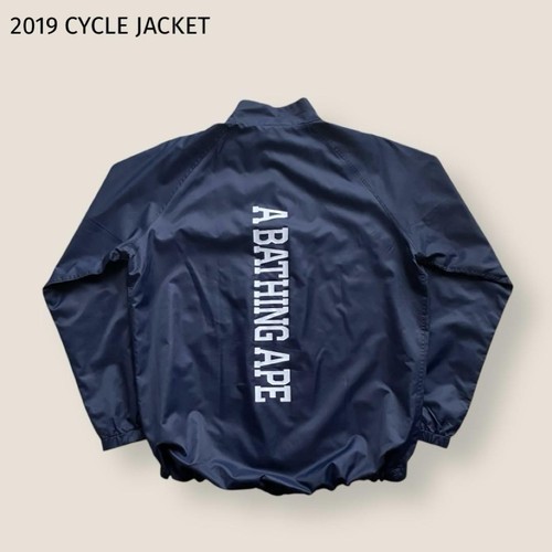 A Bathing Ape Nylon Cycle Jacket L Navy Men's Outerwear Excellent Condition