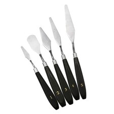 5 Pieces Set Stainless Steel Spatula Painting Oil and Acrylic