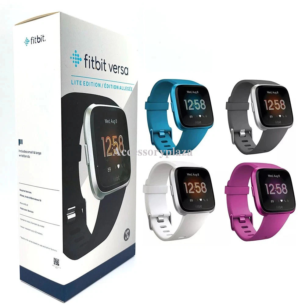 Fitbit Versa Lite Smartwatch Running Heart Rate Monitor Tracker S & L Sizes