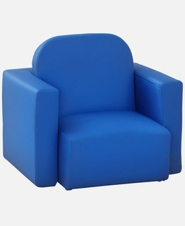 HOMCOM Kids Sofa Set 2 in 1 Child Table and Chair Set Toddler Armchair Blue