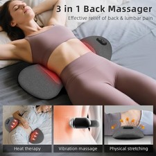 3In1 Wireless Spine Triple Fusion Back Massager Electric Lumbar Support Pillow