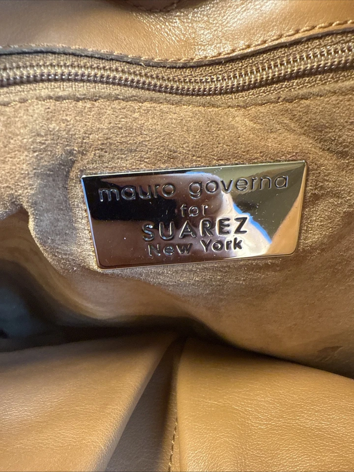 Vintage Soft Leather Shoulder Bag By Mauro Governa for Suarez NY -Unique Style - Image 3 of 4