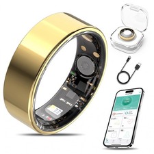 Smart Ring, Wearable Technology for Health and Fitness Tracking Gold 653