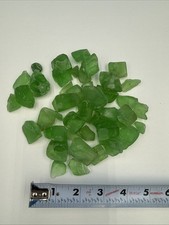 Beach Sea Glass Surf Frosted Green Lot 12.6 Oz
