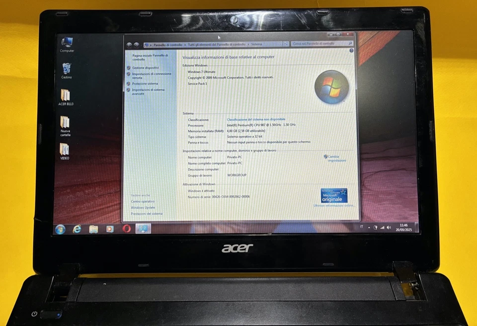 Netbook. ACER Travelmate B113 - Immagine 3 di 4