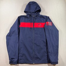 Under Armour UA Freedom Windbreaker Jacket Mens Medium Blue Full Zip Sportstyle