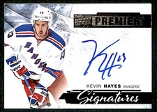 2015-16 UD Premier Signatures Kevin Hayes Auto #PS-KH New York Rangers