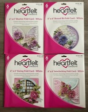 NEW Lot Of 4 Heartfelt Creations 6x6 Fold Card Shutter,Round,Swing, More