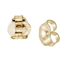 14k Yellow Gold 6 mm Replacement Earring Backs 1 Pair
