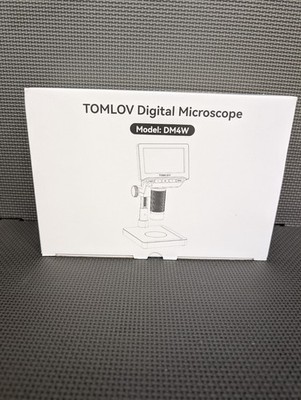 TOMLOV DM4W Digital Microscope 200X 4.3'' LCD Scale Coin Microscope Video/Photo