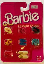 Vintage Mattel Barbie 1984 "Fashion Extras" shoes 8 pair for 11 1/2 in doll NRFP