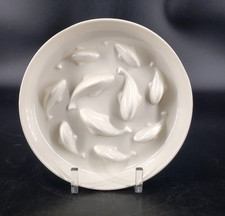 Melamine Dog Cat Feeder Bowl Slow Eating Non-toxic Feeding Bowl for Pets Cream