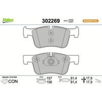 Valeo 302269 Bremsbelagsatz FüR BMW 3 1 4 2 F20 F21 F30 F80 F31 F34 G20 G80 G28