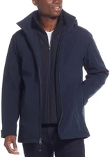Weatherproof Men's Ultra Tech Men's Jacket Removable Hood NAVY, Small