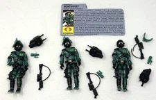 GI JOE ARAH Night Vipers Figures (3) 1989 Complete Army Builder Vintage