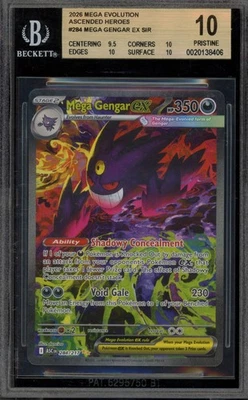 Pokemon Mega Gengar ex Ascended Heroes Special Illustration Rare #284 BGS 10