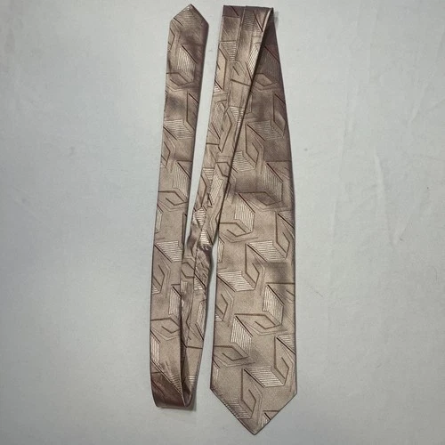 Bolgheri Mens Neck Tie Silk Geometric Italy 100% Silk image 8