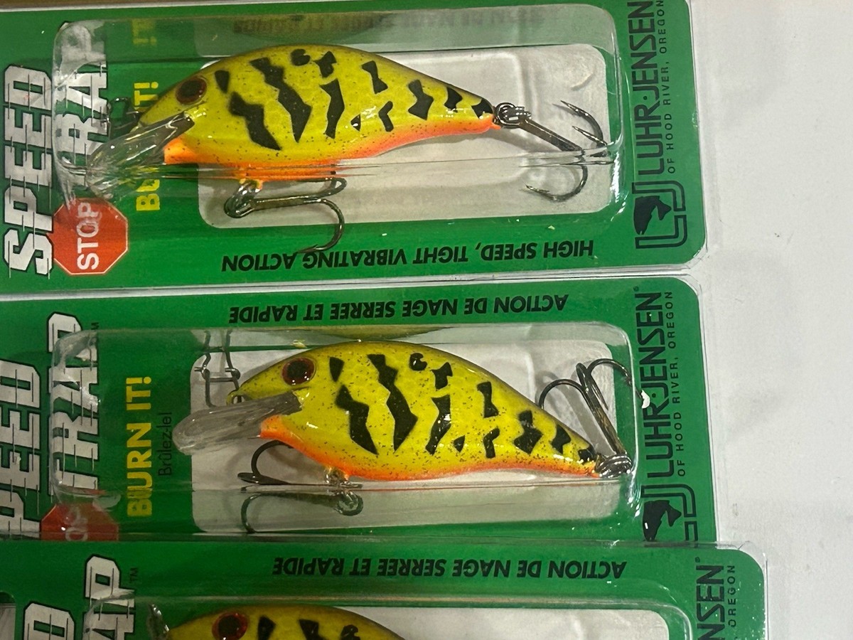 LOT OF 3 LUHR JENSEN 1/8 OZ. SPEED TRAP CRANKBAITS BROWN MUD
