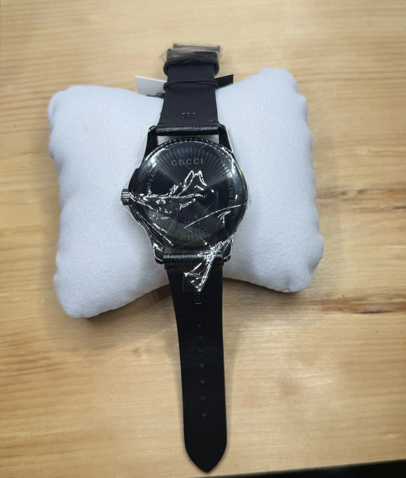 Gucci G timeless ghost New Quartz YA 1264019 Black Yellow Dial Men Watch - Image 3 of 3