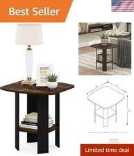 Contemporary 2-Tier Side Table with Open Shelves - Perfect for Living Room
