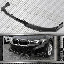 Painted Black Front Bumper Lip GT-Style For 2023-2025 BMW 3-Series G20 Base
