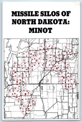 Missile Silos Of The High Plains Map Scattered Over The Fields Farmland Postcard
