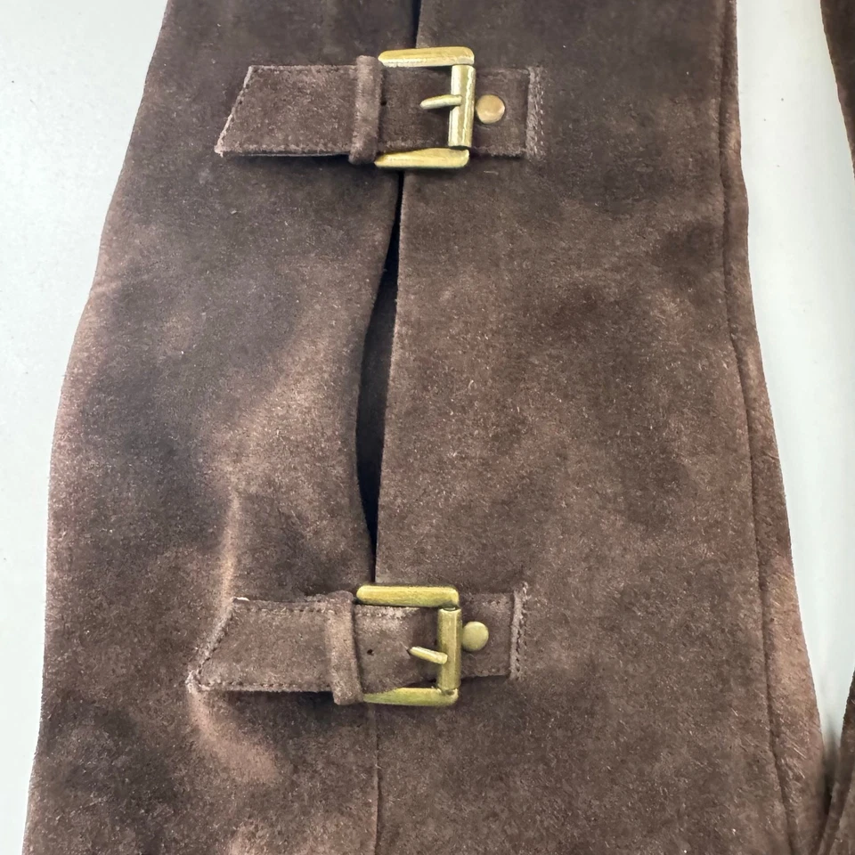 Botas de montar altas de gamuza con hebilla marrón chocolate aerosoles Sarasota de latón talla 8,5 Foto 4 de 4