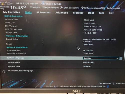 Custom Gaming PC ASUS TUF X299 MARK 2 i7-7820X 16GB RAM 1000W PSU NO HDD/GPU Q$ - Picture 4 of 5