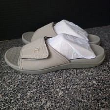 Vionic Kiwi Slide Sandals Women  s Size 8 Taupe Adjustable Orthotic Comfort