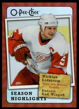 2007-08 O-Pee-Chee Season Highlights Nicklas Lidstrom - Detroit Red Wings #SH19