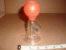 VINTAGE MANUAL BREAST MILK PUMP GLASS RUBBER BULB USED