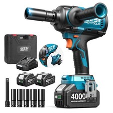 Hochleistungs Akku-Schlagschrauber 1600Nm 21V mit 2 Akkus, Abnehmbarer Griff