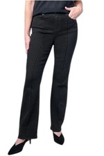 DG2 by Diane Gilman Women's New Classic Pintuck Bootcut Jean Black