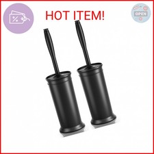 Toilet Brush and Holder 2 Pack, Toilet Bowl Brush with Extra Long Handle, Toilet