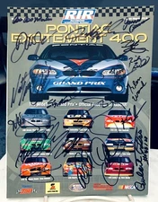 EARNHARDT-GORDON-ELLIOTT-IRWIN-STEWART-KENSETH +13 SIGNED PROGRAM COVER--19 DIFF